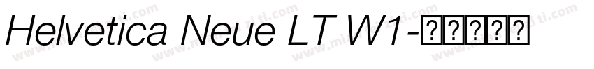 Helvetica Neue LT W1字体转换